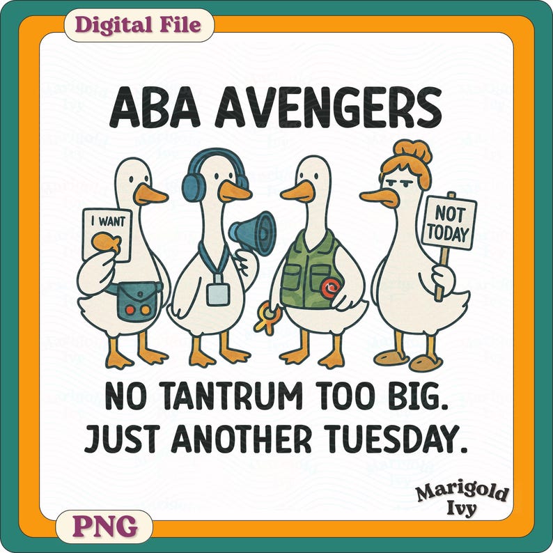 Humor Aba Design Funny Rbt Png Aba Png Shirt Silly Goose Sublimation Designs Behavior ...