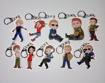 Resident Evil Chibi Keychains | Claire Redfield, Ada Wong, and More! | 2.5" Acrylic Charms