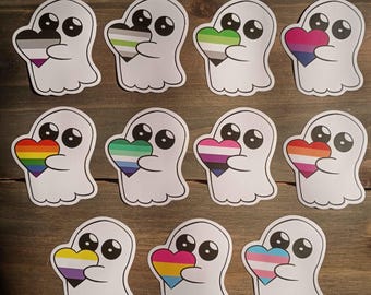 Ghost Pride [3 pcs] | LGBTQ+ Pride Stickers
