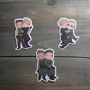 Resident Evil Couple Stickers [3 pcs] | Chreon, Nivanfield, and Weskennedy
