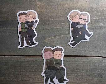 Resident Evil Couple Stickers [3 pcs] | Chreon, Nivanfield, and Weskennedy