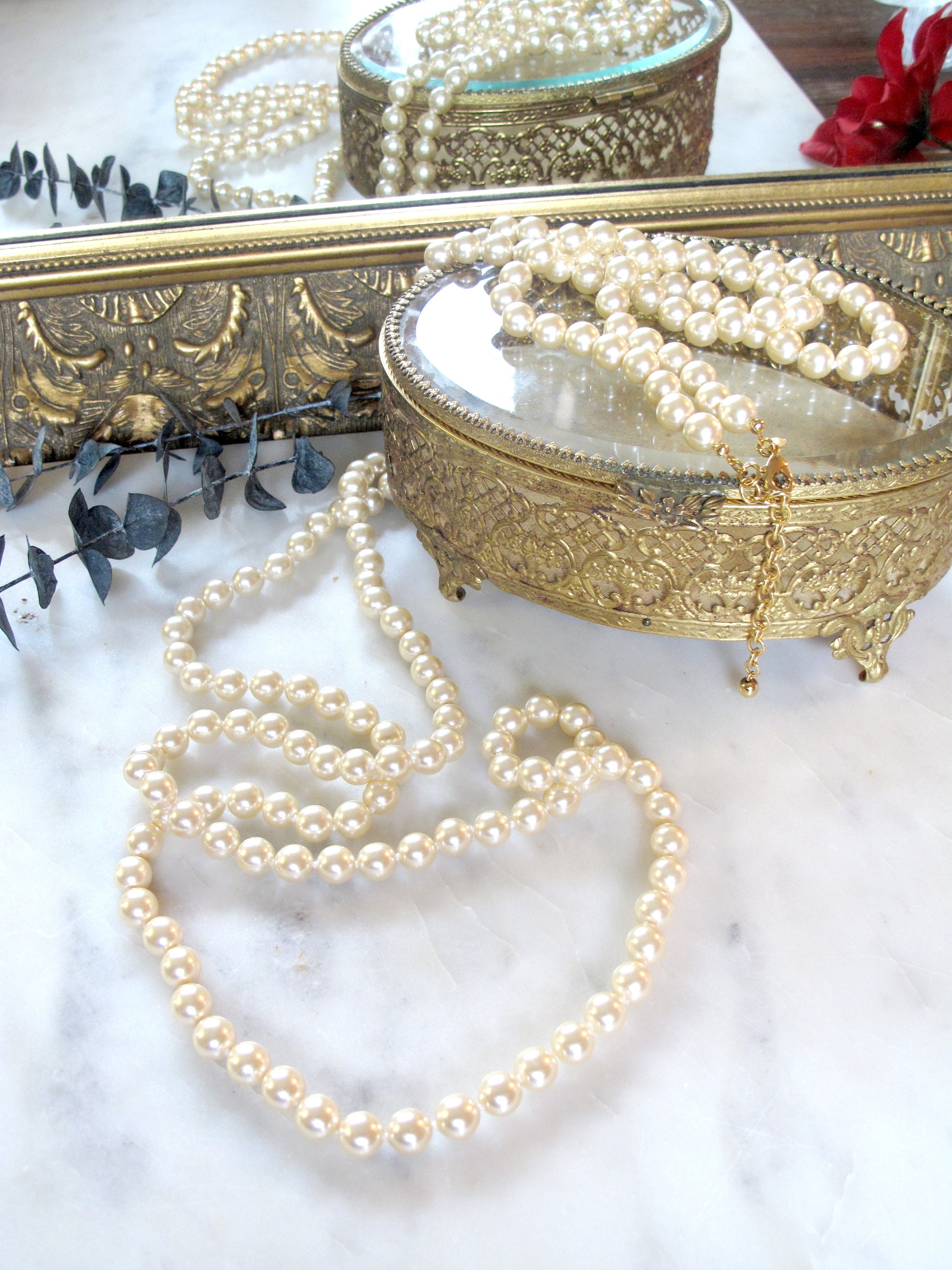 Vintage Signed Joan Rivers Pearl Long Necklace Etsy