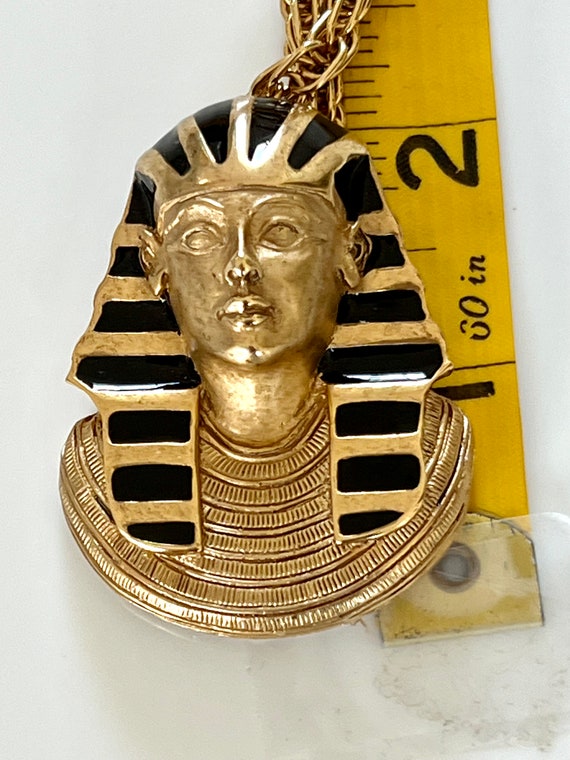 Erwin Pearl Gold-tone King Tut Egyptian Revival P… - image 5