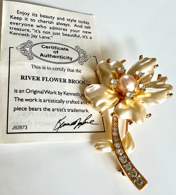 Kenneth Jay Lane KJL Rare River Flower Brooch