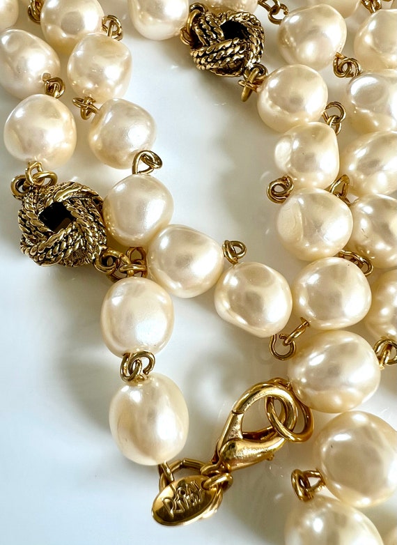 Joan Rivers Faux Love Knot Pearls with 12 Antique 