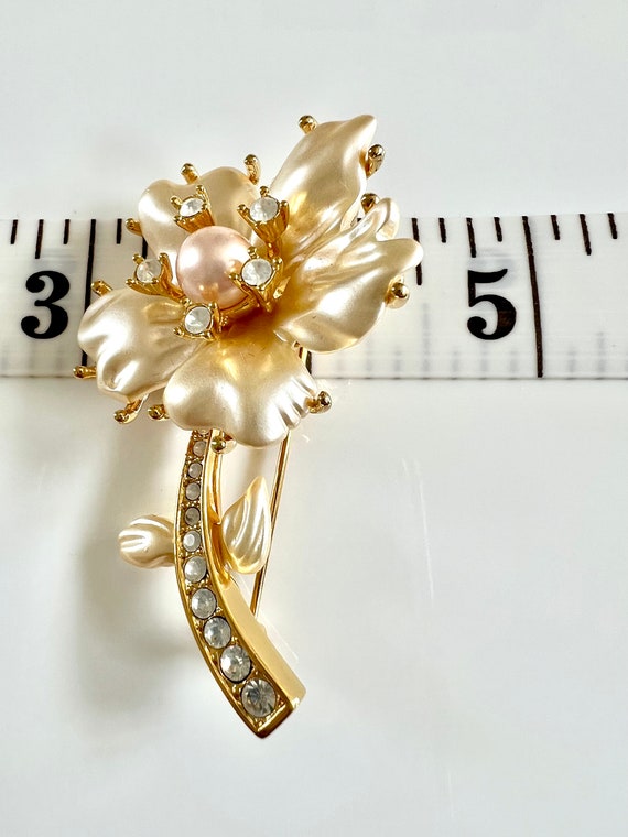 Kenneth Jay Lane KJL Rare River Flower Brooch Pin… - image 6