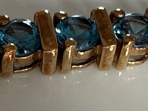 UTC 925 Gold Over Silver 7” Chain Link Bracelet w… - image 2