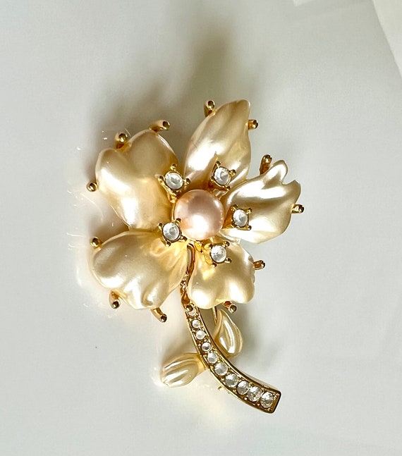 Kenneth Jay Lane KJL Rare River Flower Brooch Pin… - image 9