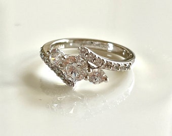 Sterling Silver 925 Jacmel Mauritius, JCM, Size 9 Infinite Love Ring with CZ’s Cubic Zirconium