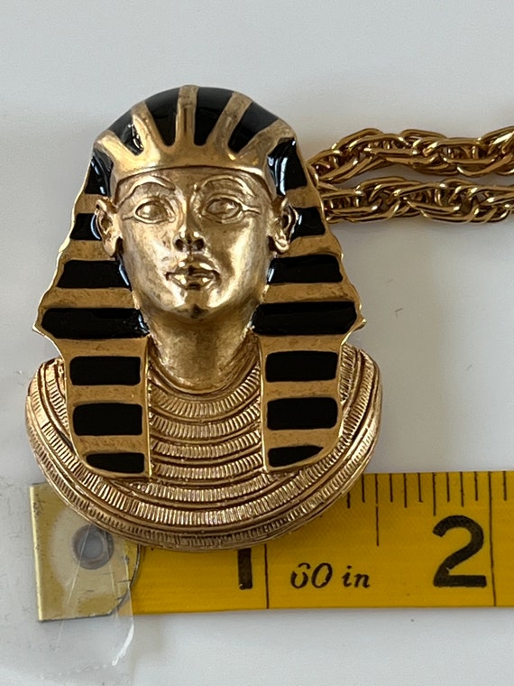 Erwin Pearl Gold-tone King Tut Egyptian Revival P… - image 6