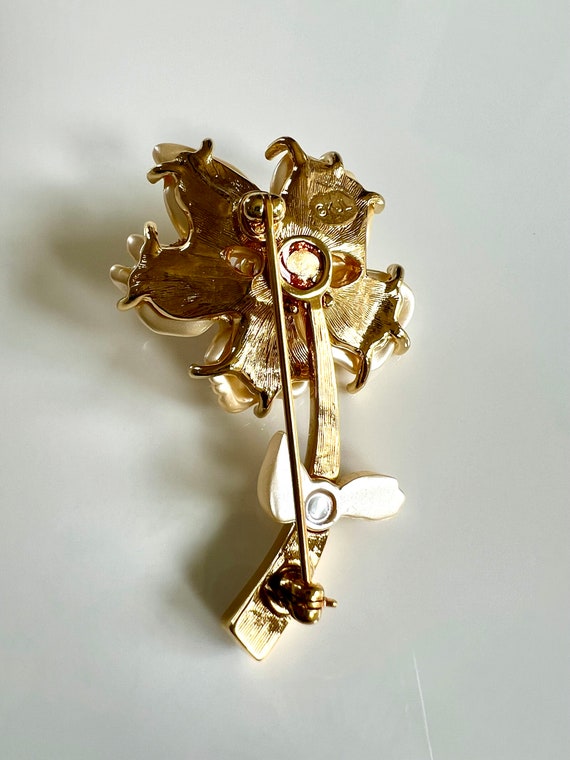 Kenneth Jay Lane KJL Rare River Flower Brooch Pin… - image 5