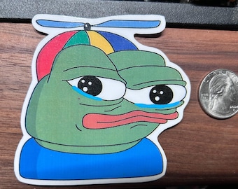 Pepe the Frog Smoking a Cig - Glossy Vinyl Sticker
