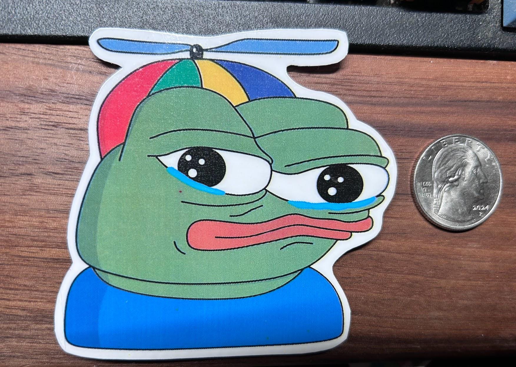 Sad Pepe Sticker - Etsy UK