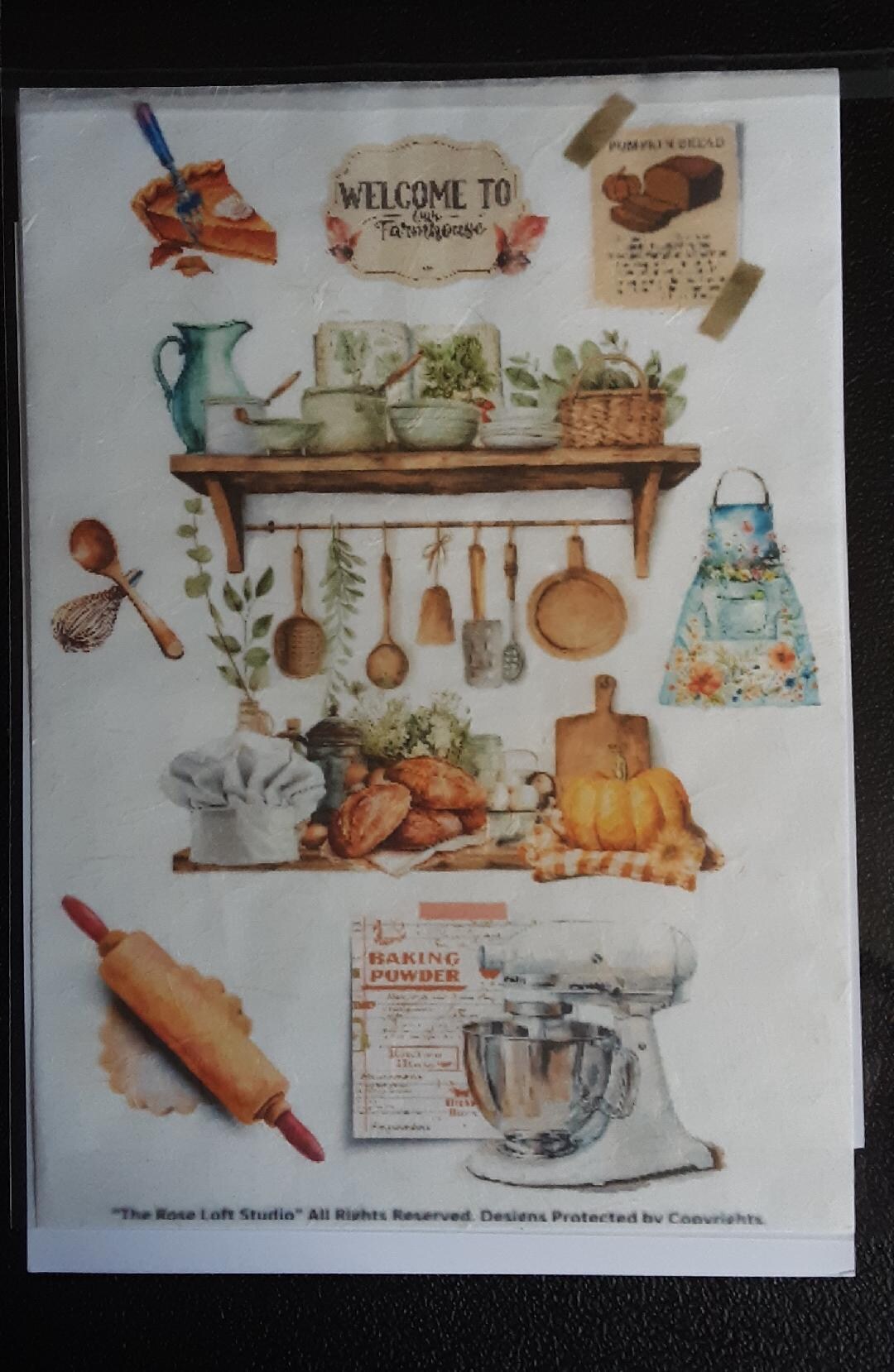 Farmhouse Kitchen Collage Rice Paper Sheet - Etsy