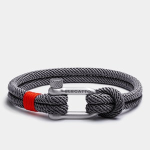 Nautical Grey Bracelet for Men - Perfect Birthday Gift for Dad from Daughter or Son