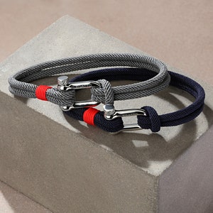 Nautical Rope Bracelet Bundle for Men - Nylon Clasp, Perfect Gift for Anniversary