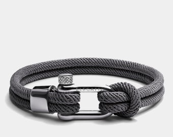 Bracelet corde nautique en titane pour homme - Design unisexe avec fermoir durable, cadeau parfait