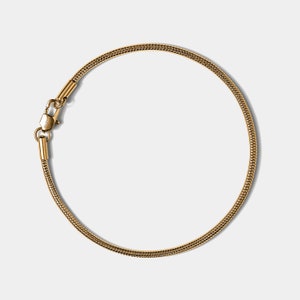 Gold Snake Chain Bracelet - Unisex Modern Classic Jewelry, Perfect Gift for Him & Her