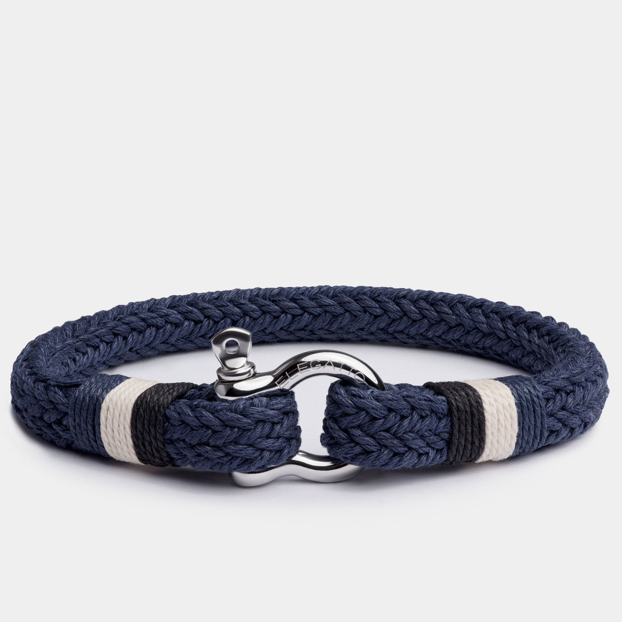 Minimalist Blue Navy Rope Bracelet Clasp Bracelet Elegatto Etsy