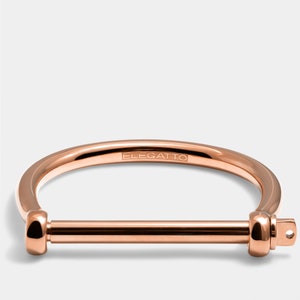 Rose Gold Bracelet for Women - Elegant Anniversary Gift for Her, Girlfriend Bangle, Romantic Jewelry Accessory