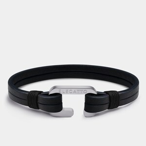 Black Leather Rope Bracelet for Men - Minimalist Unisex Jewelry, Perfect for Father’s Day, Graduation, or Birthday