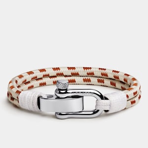 Spotty red Nautical Rope Bracelet for Men - Perfect Gift, Sailing Accessory for Him