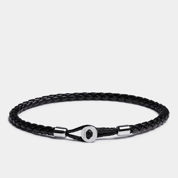 Thin Mens Bracelets, Braided Bracelet Men, Simple Bracelet Men, Braided  Leather Bracelet, Leather Cord Bracelet, Mens Bracelet, Husband Gift 