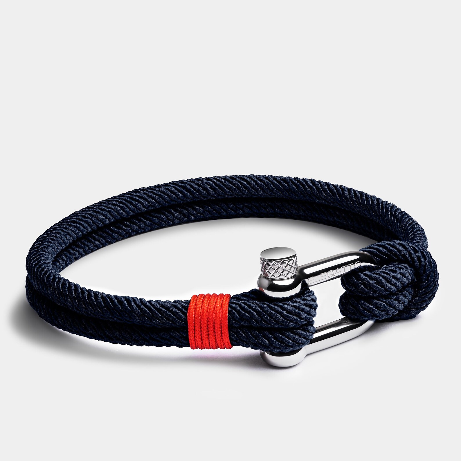 Minimalist Nautical Navy Blue Rope Bracelet Elegatto Alchor Etsy Canada