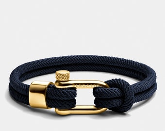 Nautical Rope Bracelet for Men - Minimalist Navy Nylon, Perfect Valentine's or Graduation Gift, Unisex Design