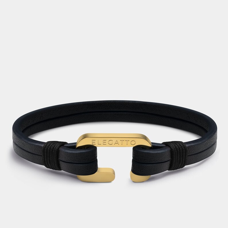 Black Leather Rope Bracelet for Men - Minimalist Unisex Jewelry, Perfect for Father’s Day, Graduation, or Birthday