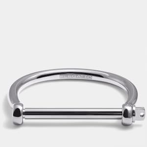 Silver Bangle Bracelet  - Perfect Couple&#39;s Gift, Ideal Accessory for Husband