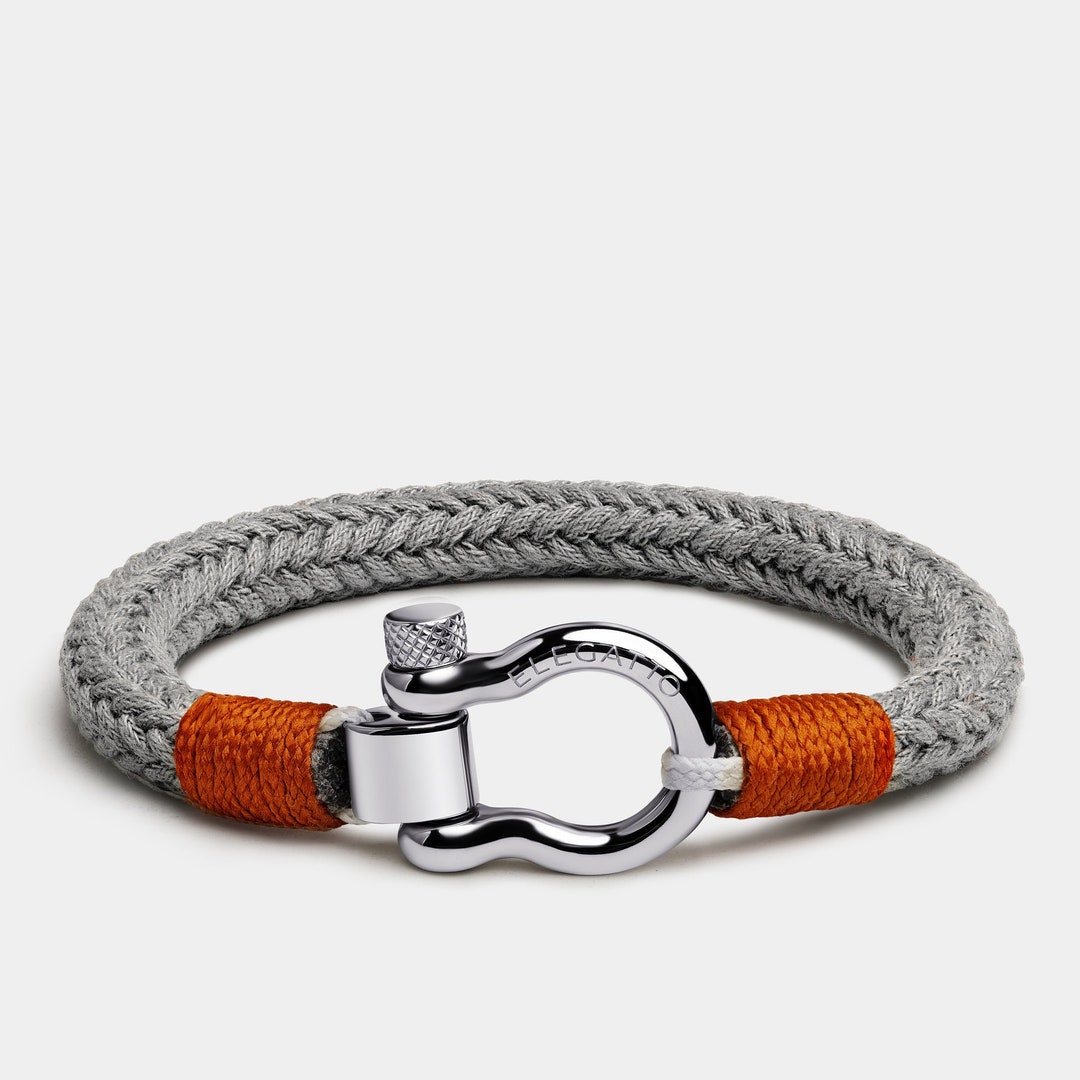 Mens Nautical Bracelet, Gift for Guys, Cord Bracelet Men, Rope Bracelet,  Surfer Gift Idea, Beach Bracelet Men, Surfer Jewelry 