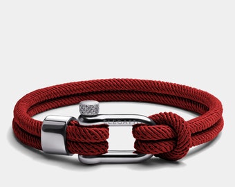 Nautisches Seilarmband für Männer – minimalistisches rotes Nylon, perfektes Geschenk, Unisex-Design