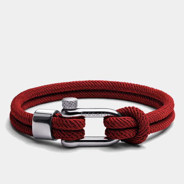 Nautical Rope Bracelet for Men - Minimalist Red Nylon, Perfect  Gift, Unisex Design