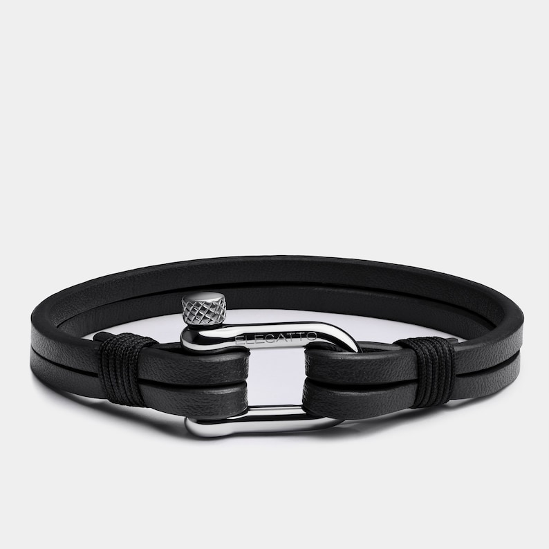 Black Leather Rope Bracelet for Men - Minimalist Unisex Jewelry, Perfect for Father’s Day, Graduation, or Birthday