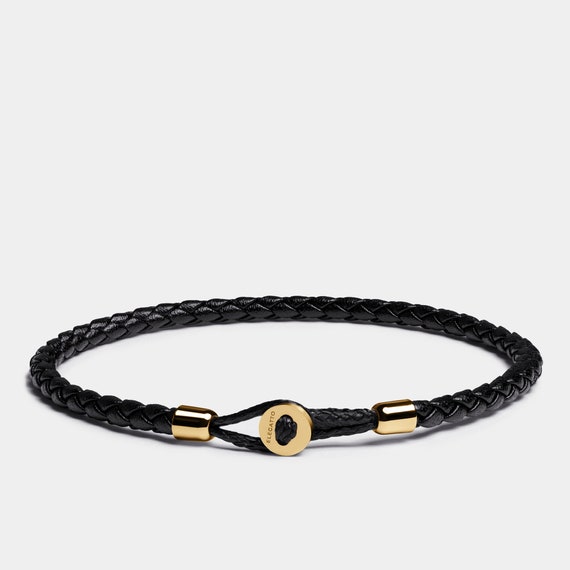 Buy GoldNera Leatherite Look like Leather 6 Cut Simple Accessory Bracelet  Cuff for Men and Boys (Black) Online at Best Prices in India - JioMart.