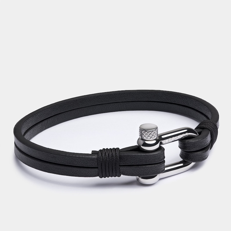 Black Leather Rope Bracelet for Men - Minimalist Unisex Jewelry, Perfect for Father’s Day, Graduation, or Birthday