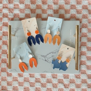 Houston Astros Faux Leather Earrings