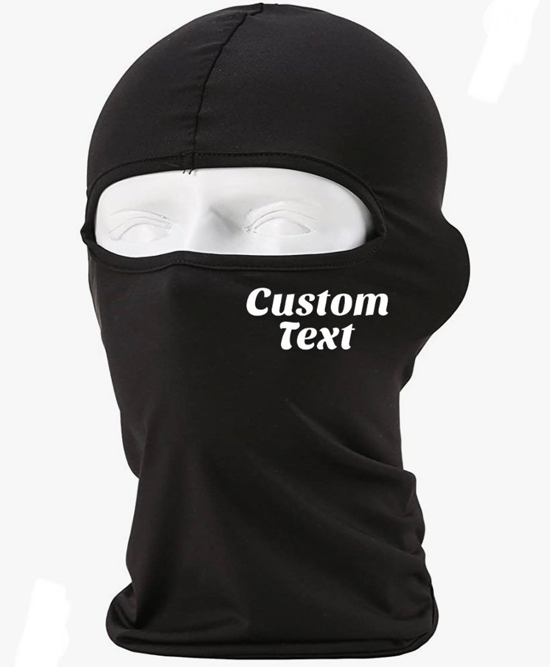 Shiesty Mask, Custom Text Black Balaclava Ski Mask, Gift for Him Etsy