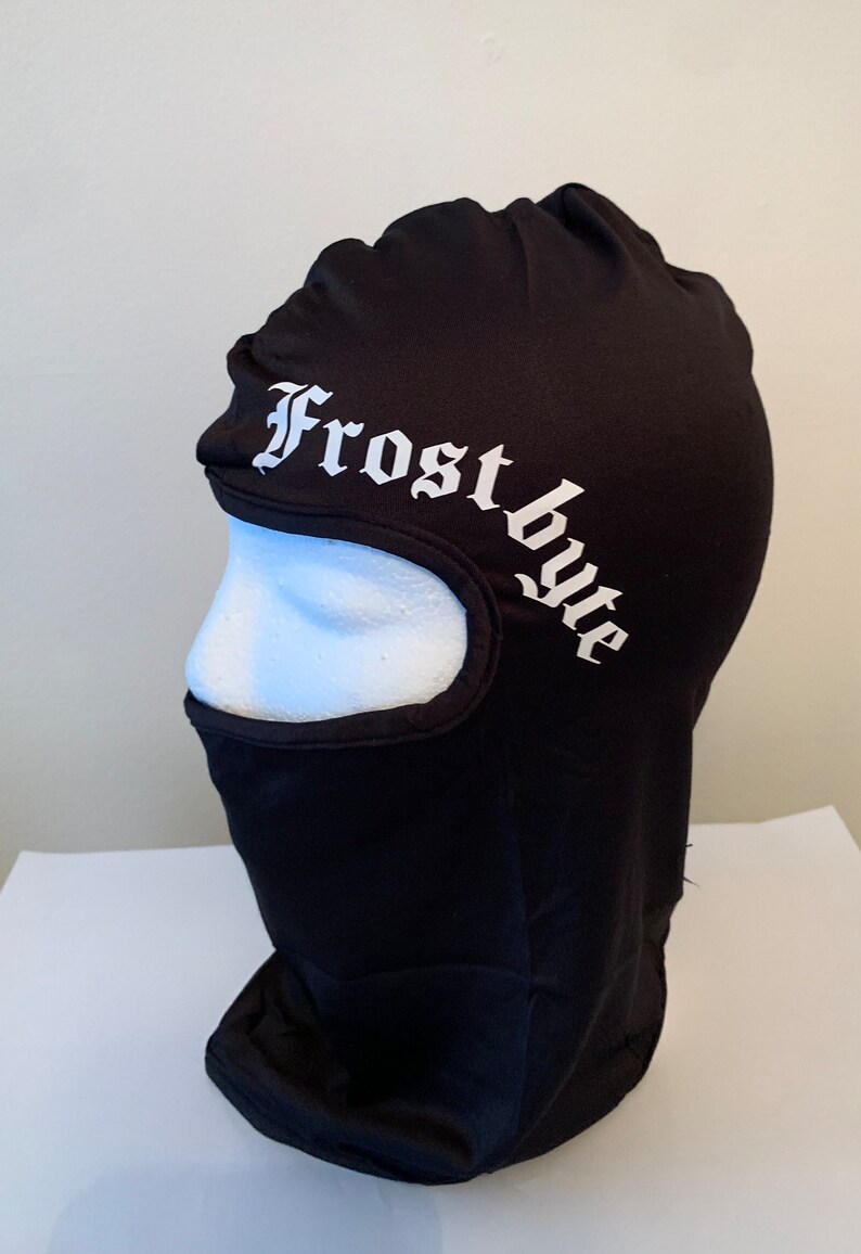 Custom Text Black Balaclava Ski Mask for Men and Women One Etsy