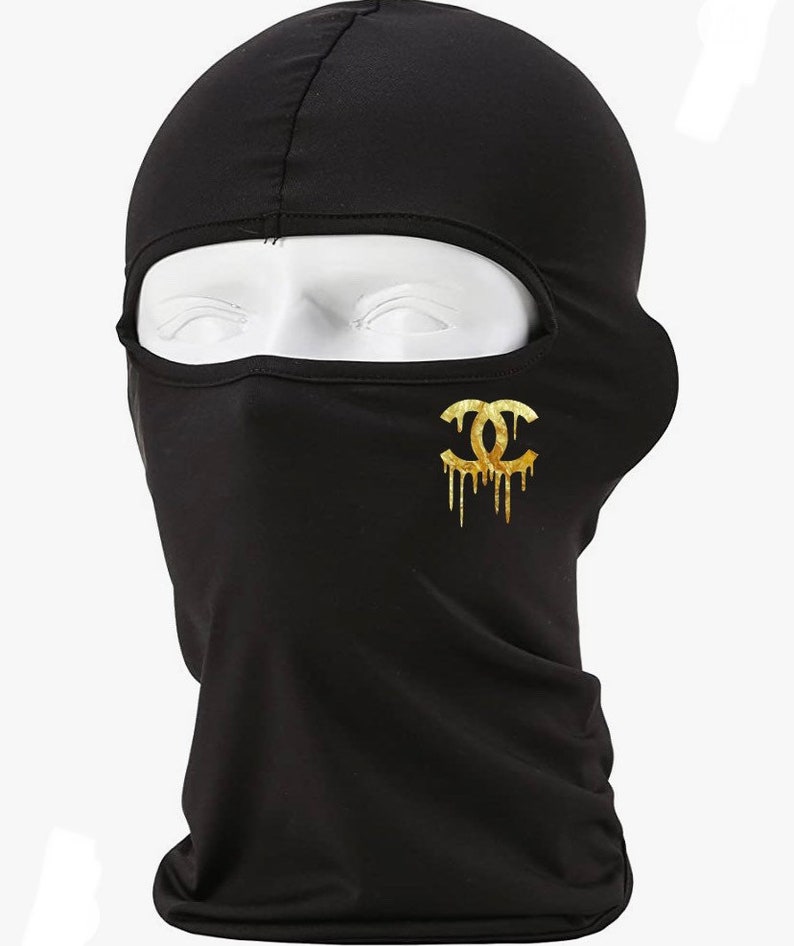 Dripping Designed Double C Black Ski Mask Etsy UK