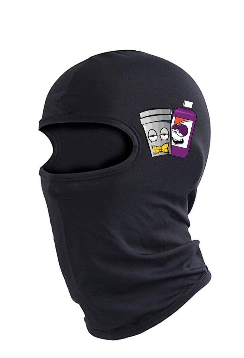 Custom Purple Double Cup Drank Ski Mask Black, One Size Fits All Unisex