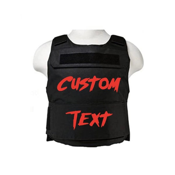 Custom tactical fashion discreet vest, plate carrier, personalized text bulletproof vest (s-XL)