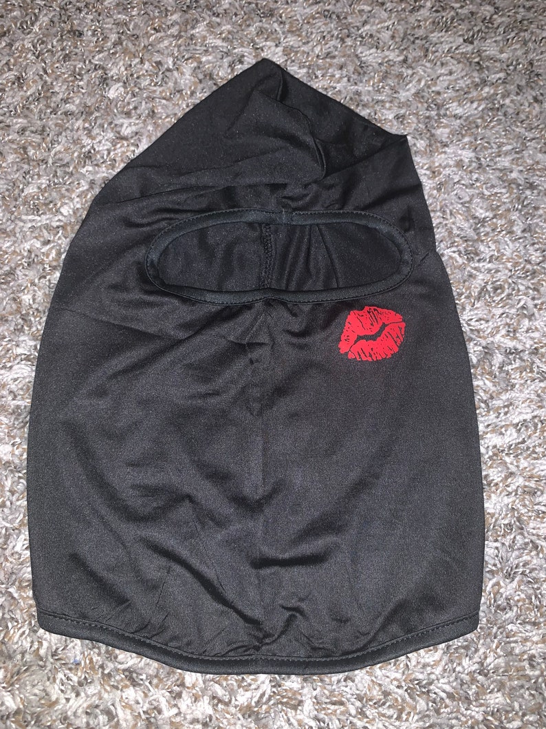 Custom Lipstick Kiss Black Ski Mask for Men & Women Etsy