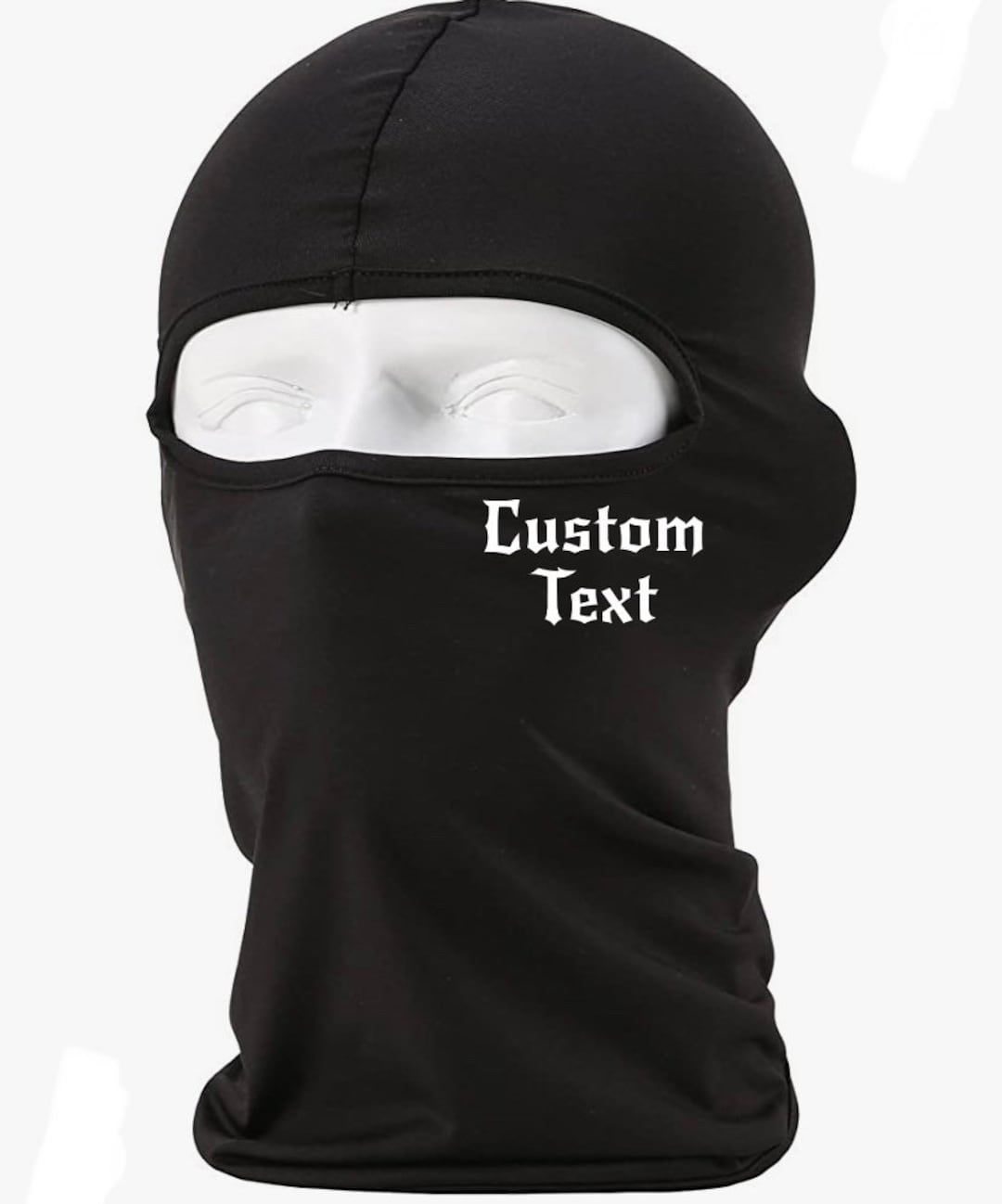 Personalized Custom Ski Mask Black Balaclava Personalized Ski Mask Winter Hat Fashion Hood