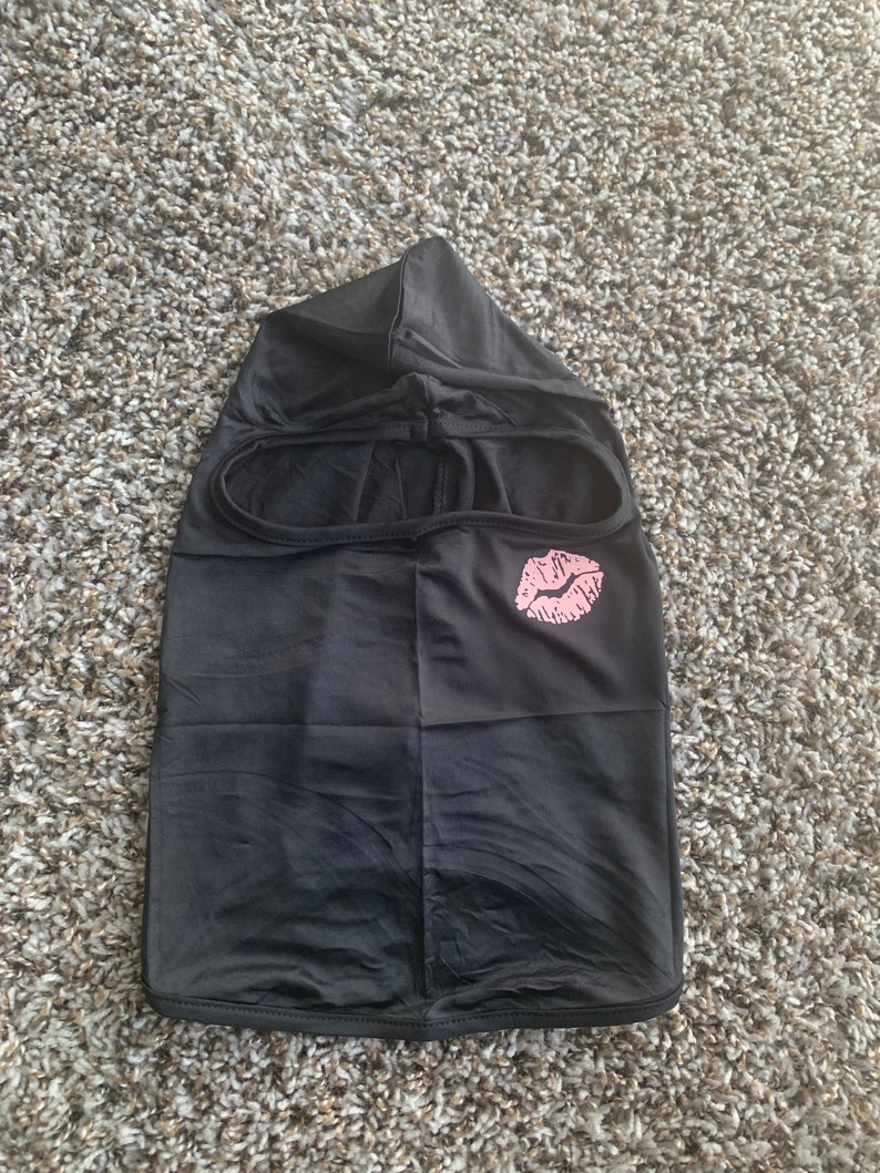 Custom Lipstick Kiss Black Ski Mask for Men & Women Etsy