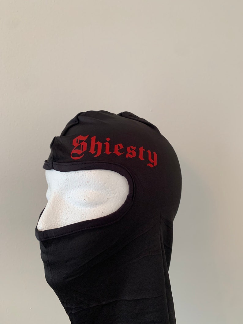 Shiesty Custom Unisex Black Adjustable Balaclava Ski Mask Etsy
