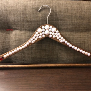 Wedding hanger, iridescent pearl mermaid color. Formal, dance, mother of the bride