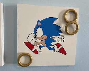 Sonic The Hedgehog, Room Decor, Home Decor, Gift Idea, Wall Decor, Sonic Chaos Emerald, Sonic Lover, Personalized Gift