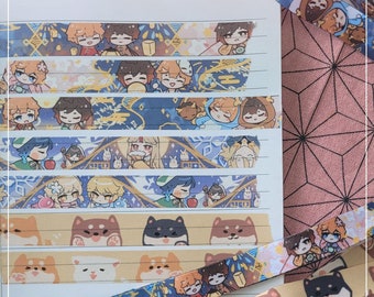 Washi Tape - Genshin Impact and Shiba Inu